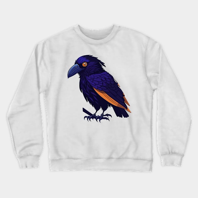 Cute Raven Crewneck Sweatshirt by SpriteGuy95